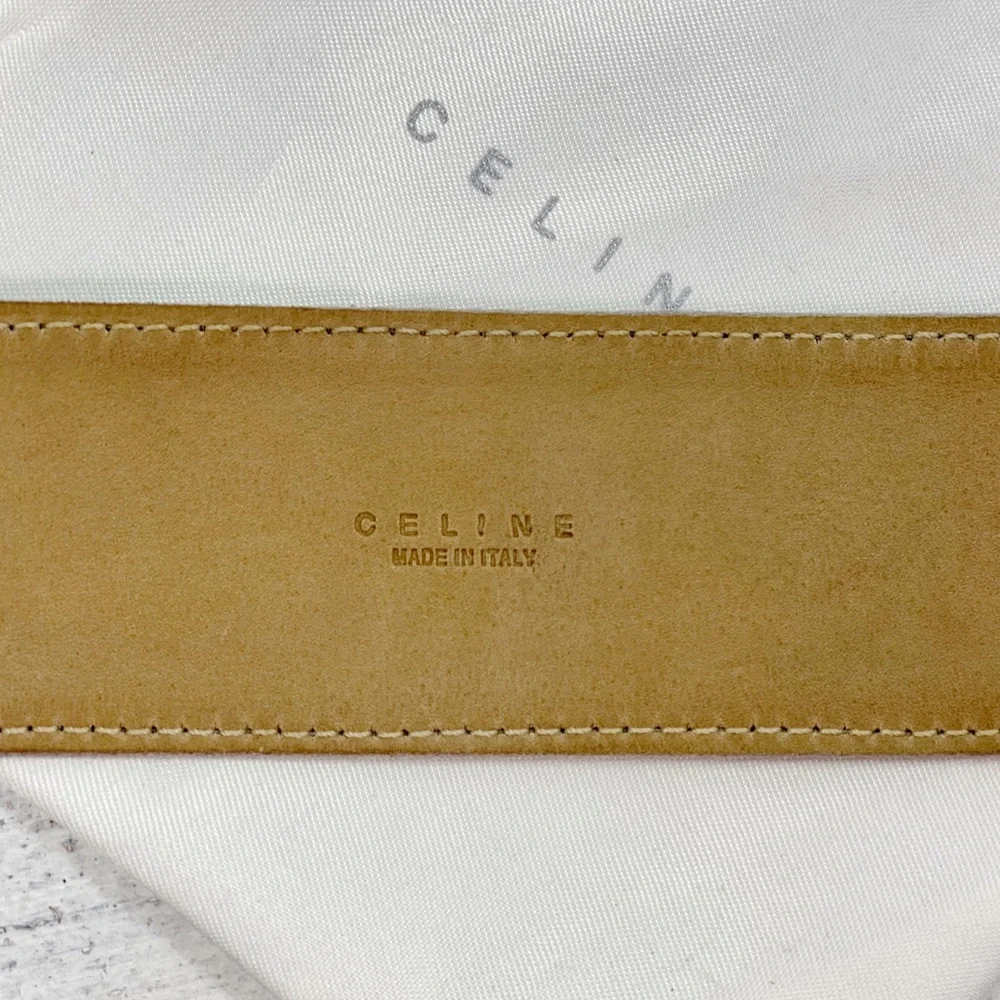 Céline Crystal Encrusted Leather Cuff Bracelet